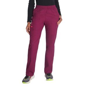 Dickies Women's Tall Pull-on Scrub Pant Size L Color Wine Style# 86106
